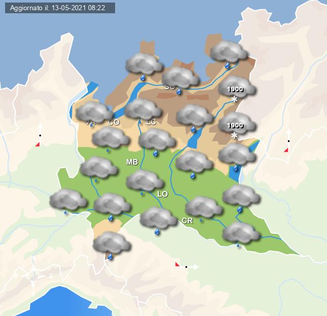 Ancora piogge attese nella giornata di domani 14 maggio - Centro Meteo italiano