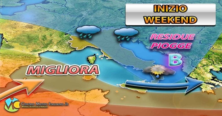 METEO – Il WEEKEND sarà una TEMPESTA di PERTURBAZIONI, il MALTEMPO si scatena, ecco i dettagli