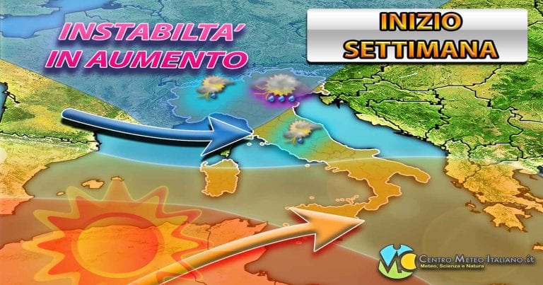 METEO ITALIA: atlantico scatenato, altri passaggi instabili in arrivo con PIOGGE e TEMPORALI