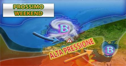 METEO - ITALIA spaccata in due nel WEEKEND tra il SOLE e il MALTEMPO, ecco i dettagli
