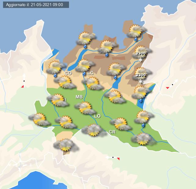 Tempo instabile specie sui settori pedemontani anche la giornata di domenica - centro Meteo Italiano