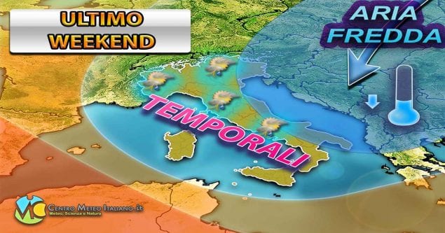 Meteo ITALIA: weekend con temporali e aria fredda in arrivo?