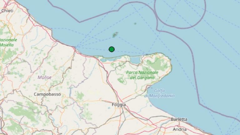 Terremoto in Puglia oggi, martedì 25 maggio 2021: scossa M 2.1 sulla Costa Garganica | Dati INGV