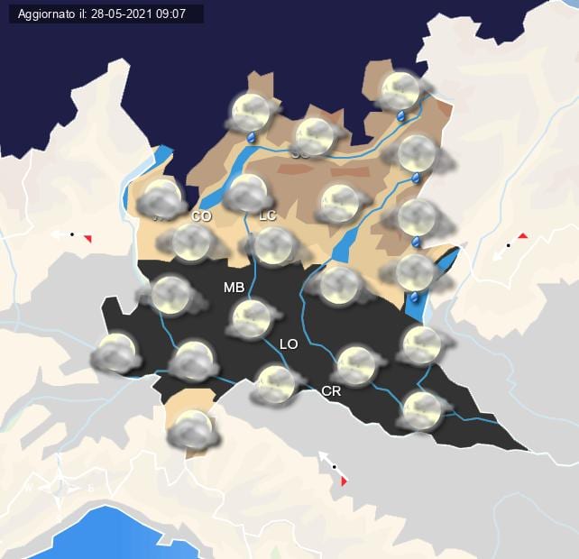 Maggiore nuvolosità in transito nelle ore notturne di domenica - Centro Meteo Italiano