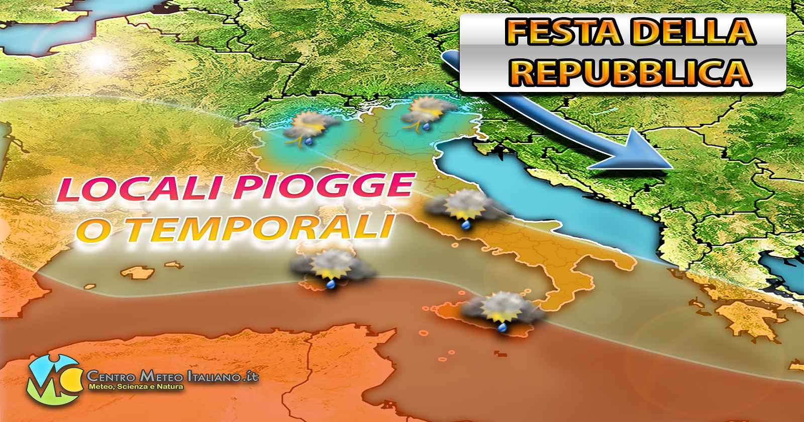 Festa della repubblica con ancora piogge e temporali - Centro Meteo Italiano