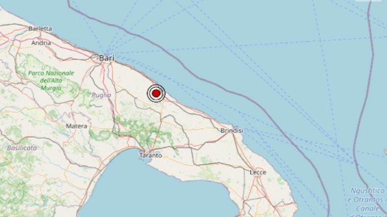 Terremoto in Puglia oggi, martedì 1 giugno 2021: scossa M 2.5 in provincia di Bari | Dati INGV Terremoto in Puglia oggi, martedì 1 giugno 2021: scossa M 2.5 in provincia di Bari | Dati INGV