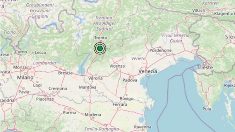 Terremoto Trentino Alto Adige oggi, martedì 8 giugno 2021: scossa M 2.3 in provincia di Trento | Dati INGV