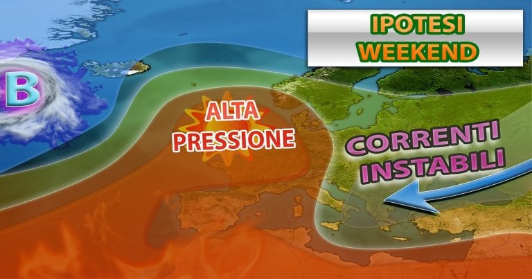 METEO – L’ANTICICLONE ci riprova nel WEEKEND, ITALIA tra SOLE e MALTEMPO, ecco i dettagli