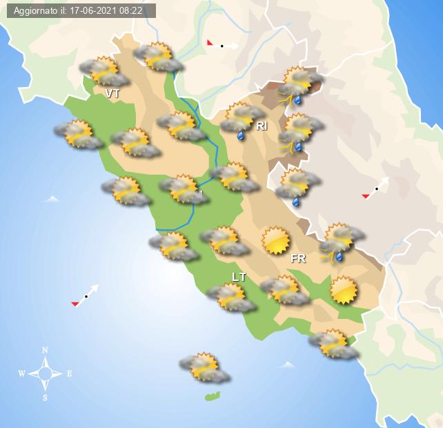 Pochi temporali pomeridiani previsti per la giornata di domani, 18 giugno 2021 - Centro Meteo Italiano