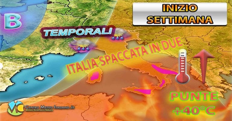 METEO ITALIA: prosegue l’ondata di CALDO ma durante la settimana non mancheranno anche intensi TEMPORALI METEO ITALIA: prosegue l’ondata di CALDO ma durante la settimana non mancheranno anche intensi TEMPORALI