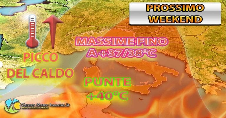 METEO – WEEKEND AFRICANO sull’ITALIA, le temperature localmente sfioreranno i +40°C!