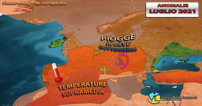 METEO LUGLIO – L’ESTATE vacilla, ma ben presto il CALDO potrebbe tornare protagonista