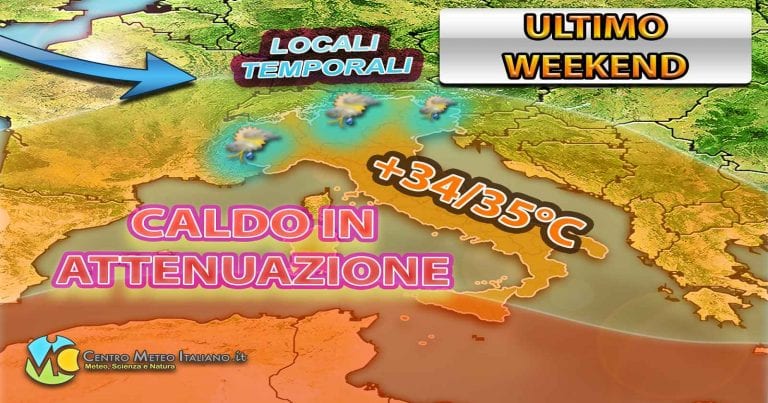 METEO WEEKEND – Tanto SOLE sull’ITALIA ma senza CALDO eccessivo. Ancora TEMPORALI sulle Alpi