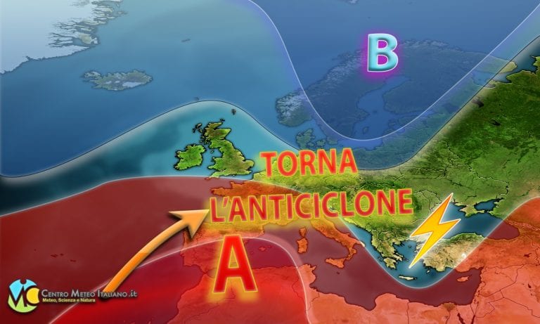 METEO – STOP al MALTEMPO e ai TEMPORALI, largo all’ANTICICLONE AFRICANO, i dettagli