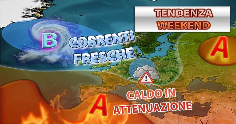 METEO – WEEKEND con BEL TEMPO ma con CALDO in attenuazione. Ecco la TENDENZA