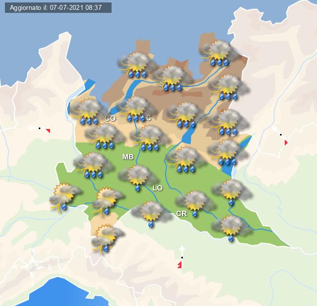 Forti temporali attesi nella giornata di domani sulla Lombardia - Centro Meteo Italiano