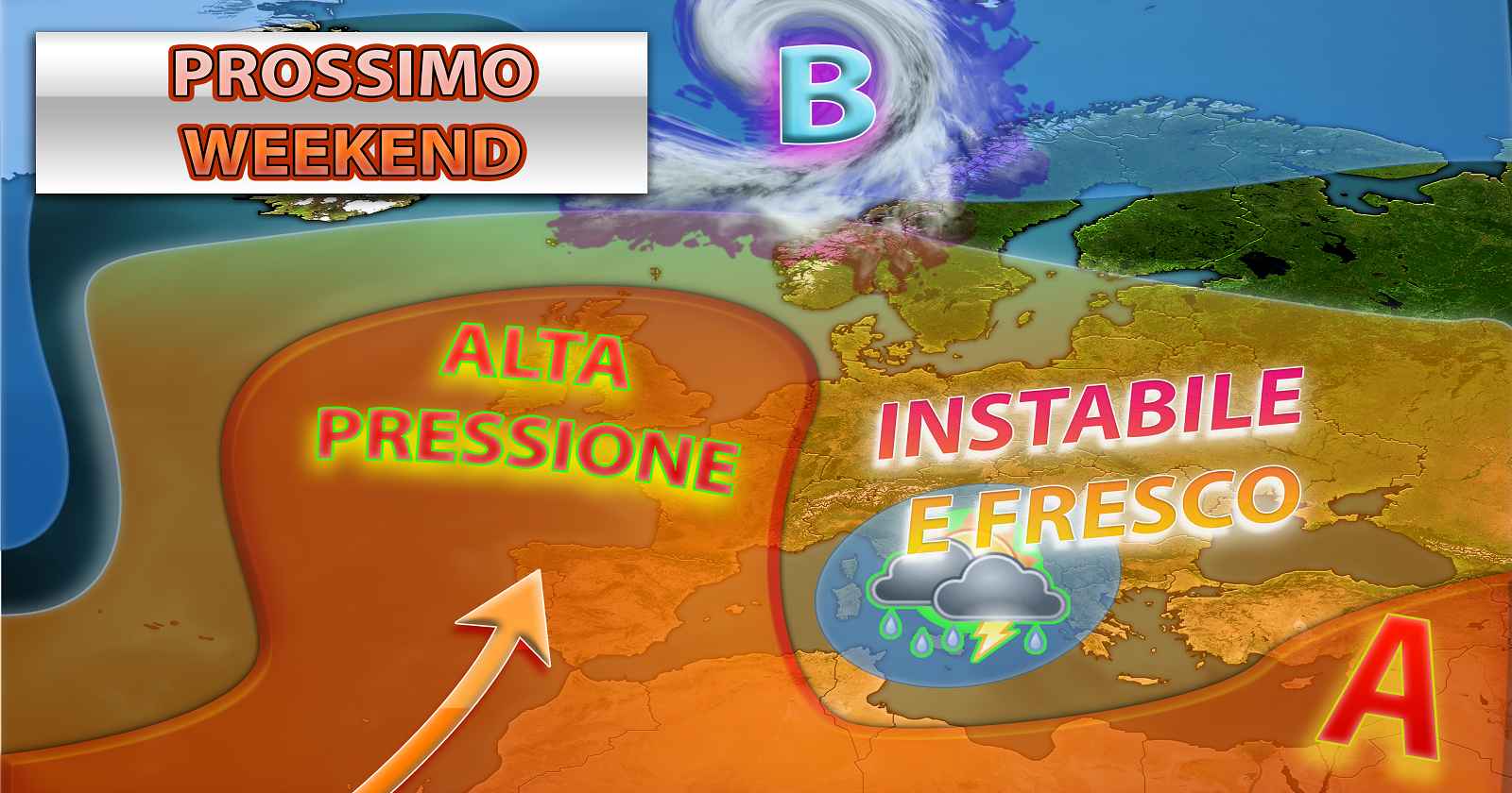 Temporali in arrivo la Sud nel weekend