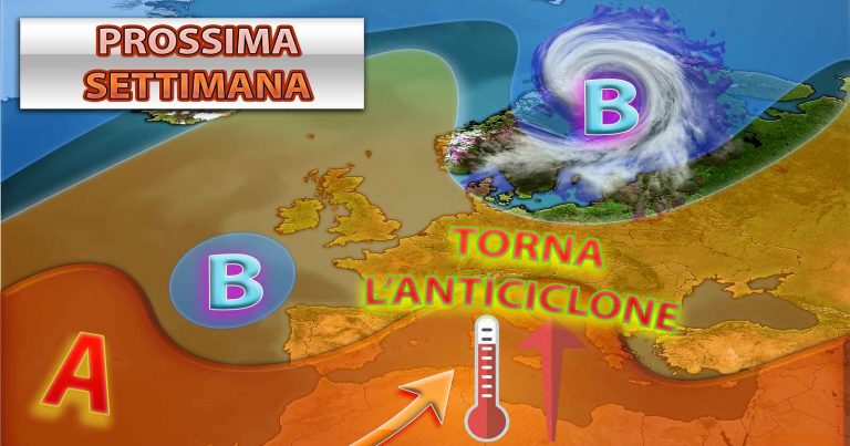 METEO – La prossima settimana potrebbe iniziare INSTABILE, in seguito potrebbe tornare l’ANTICICLONE AFRICANO