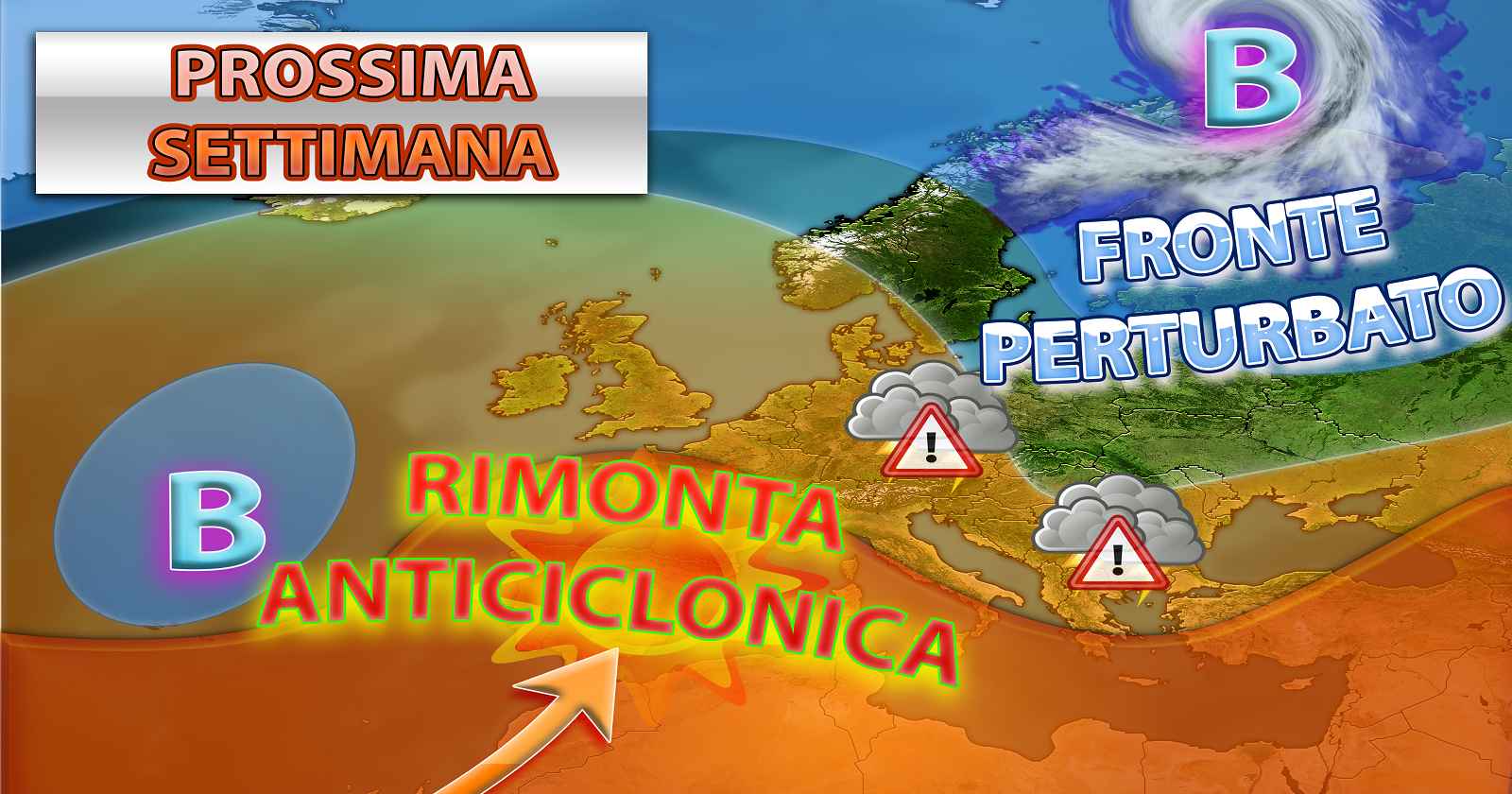 Alta pressione in rimonta durante la settimana con caldo in aumento