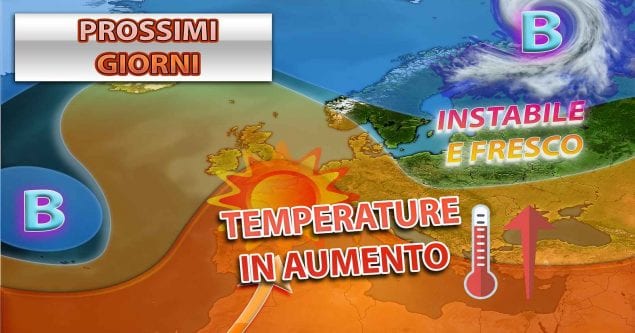 Temperature in aumento nei prossimi giorni ma senza eccessi di caldo
