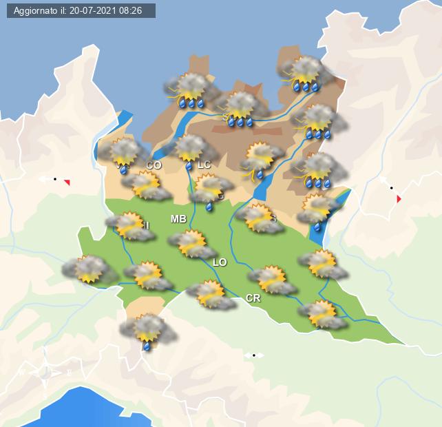 Instabile nelle ore pomeridiane di domani, 21 luglio - Centro Meteo Italiano