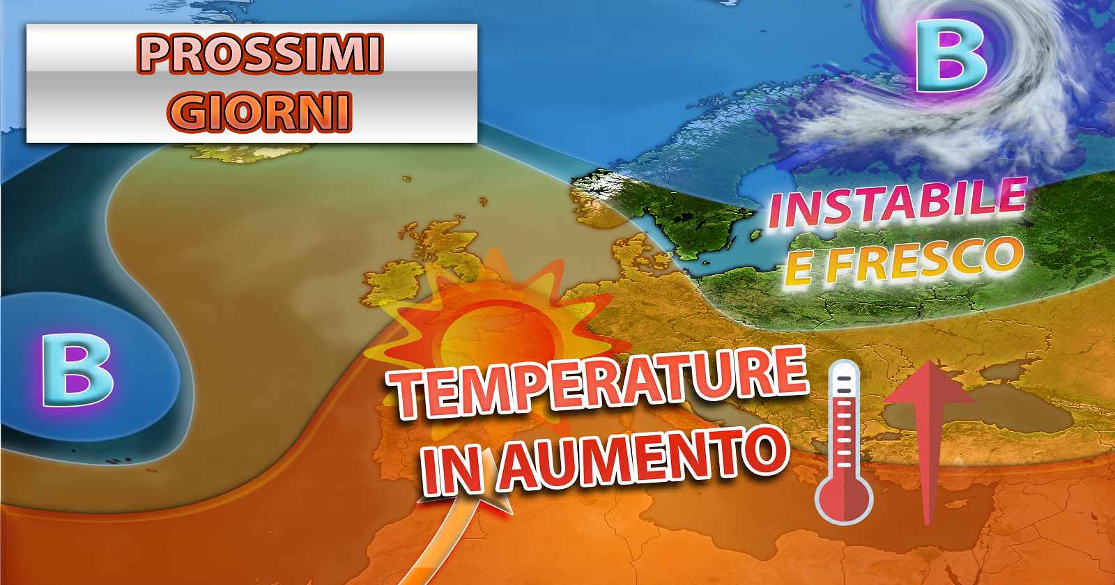 Meteo: prossimi giorni meno temporali e temperature in salita