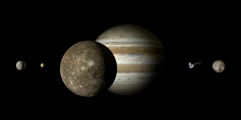 Gli astronomi rilevano per la prima volta il vapore acqueo sulla luna di Giove Ganimede