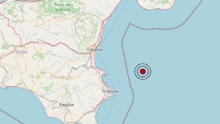 Terremoto in Sicilia oggi, giovedì 29 luglio 2021: scossa M 2.7 sul Mar Ionio Meridionale | Dati INGV