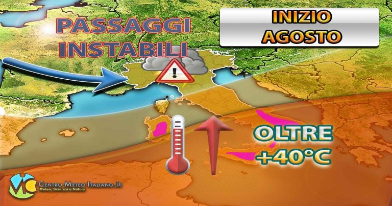 METEO ITALIA – AGOSTO al via tra FORTI TEMPORALI al nord e CALDO AFRICANO al sud METEO ITALIA – AGOSTO al via tra FORTI TEMPORALI al nord e CALDO AFRICANO al sud