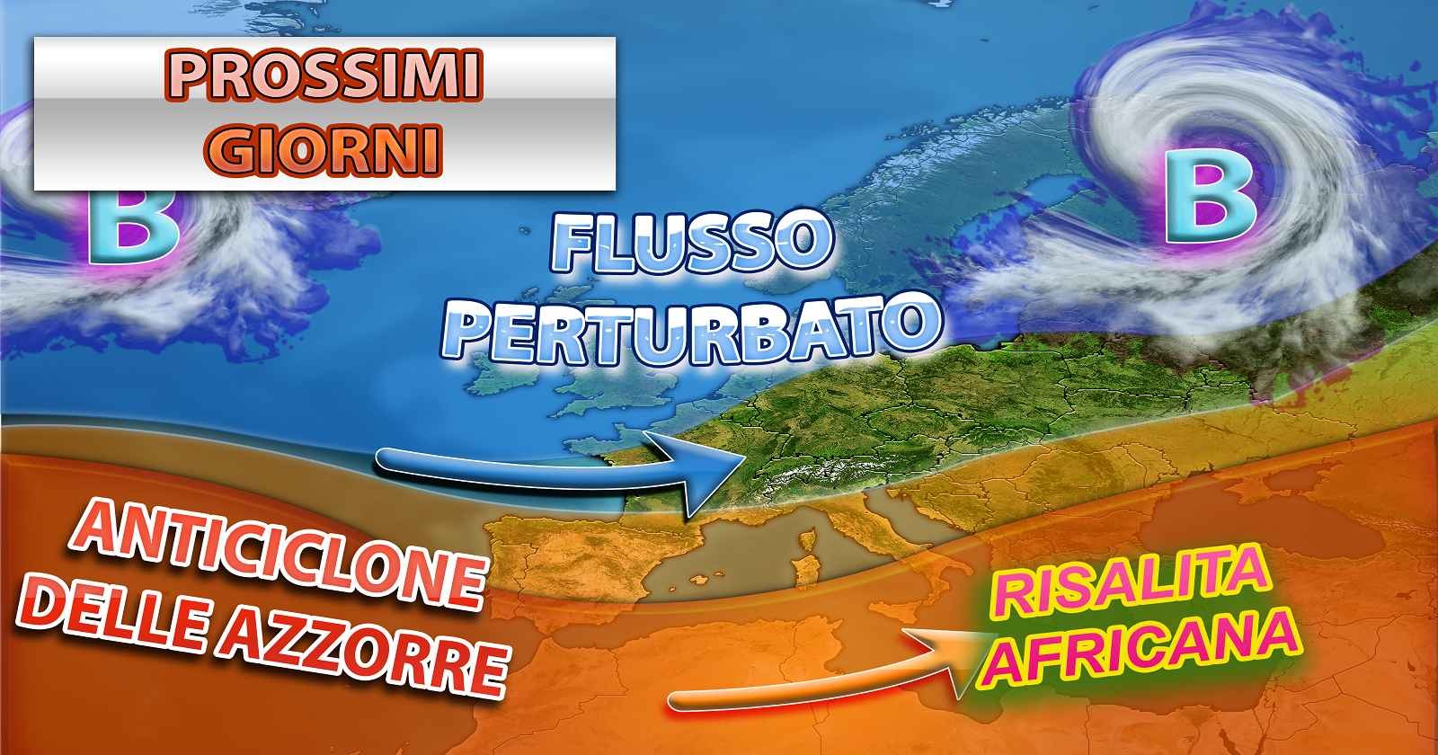 Flusso perturbato al centro Europa e ancora caldo al sud - Centro Meteo Italiano