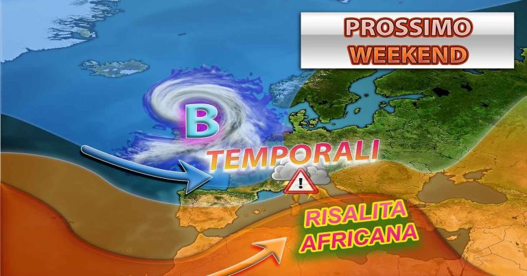 METEO – TEMPORALI anche violenti fino al WEEKEND, poi SUPER CALDO in arrivo, i dettagli