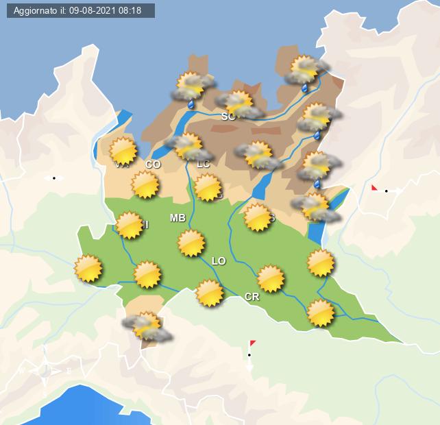 Tempo stabile con qualche rovescio pomeridiano sulle Alpi - Centro Meteo Italiano