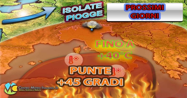 METEO ITALIA: crescendo del CALDO fino al weekend di FERRAGOSTO, ecco i dettagli METEO ITALIA: crescendo del CALDO fino al weekend di FERRAGOSTO, ecco i dettagli