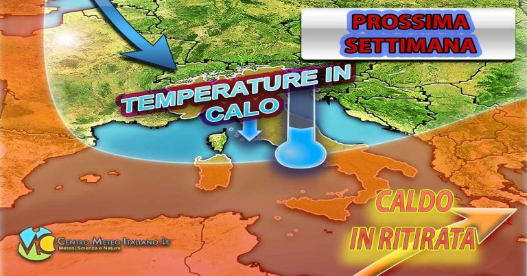 METEO ITALIA – SUPER CALDO agli sgoccioli, è in arrivo un brusco CROLLO delle TEMPERATURE; ecco quando