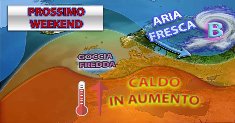 METEO – WEEKEND con SOLE e TEMPERATURE in aumento, ma prima TEMPORALI e CALO TERMICO. La TENDENZA