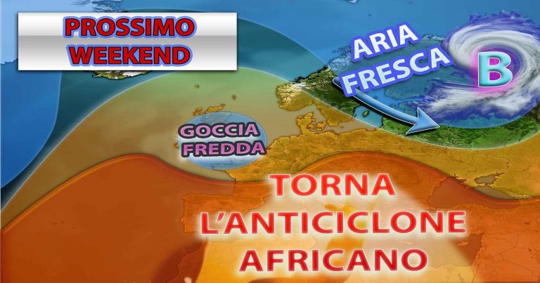 METEO – ANTICICLONE torna alla RISCOSSA nel WEEKEND: CALDO AFRICANO in arrivo in ITALIA, i dettagli