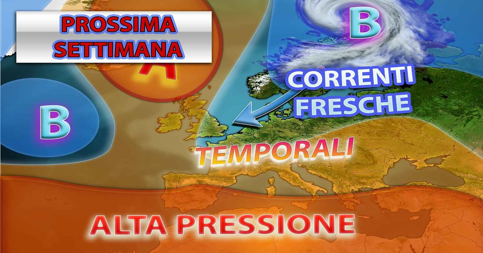 Meteo: prossima settimana con infiltrazioni fresche in quota