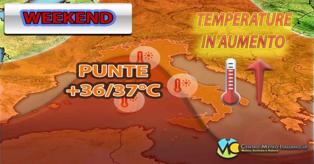 Meteo weekend: temperature in aumento