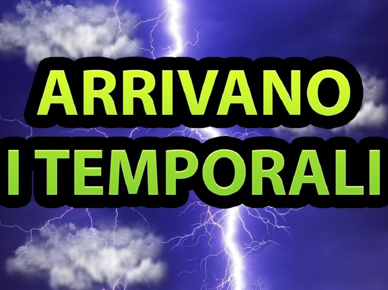 Meteo – Domenica a rischio forti temporali e nubifragi, ecco dove