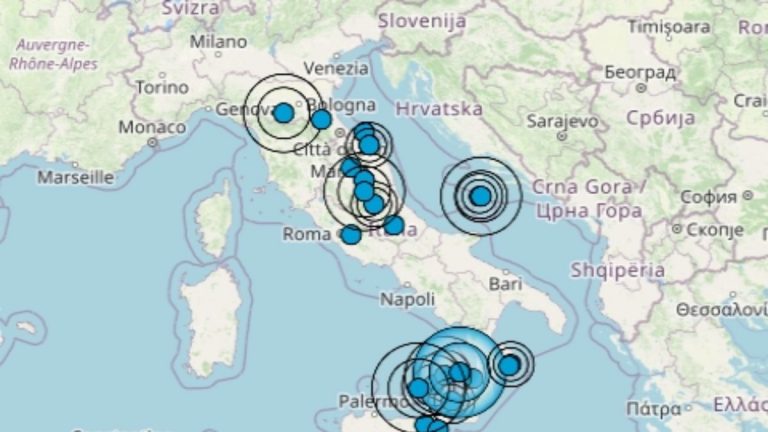 Terremoto in Sicilia oggi, lunedì 23 agosto 2021, scossa M 2.1 in provincia di Messina | Dati Ingv