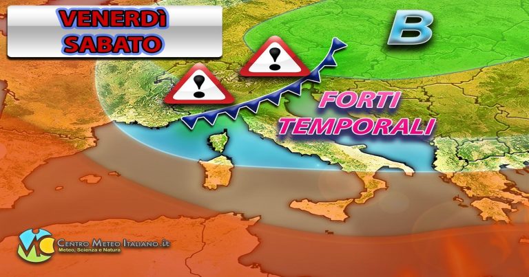 METEO ITALIA – Black out di FINE ESTATE: poderosa PERTURBAZIONE in arrivo nel WEEKEND, i DETTAGLI