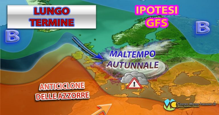 METEO – Saccatura atlantica nella seconda settimana di SETTEMBRE porta TEMPORALI, NUBIFRAGI e clima AUTUNNALE