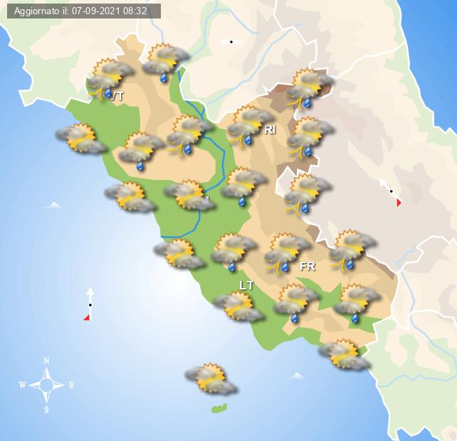 Temporali a sviluppo pomeridiano previsti per domani - Centro Meteo Italiano