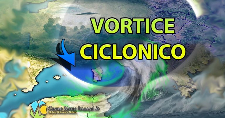 Meteo – Vortice ciclonico rinnova piogge e temporali, quota neve in calo su Alpi ed Appennino