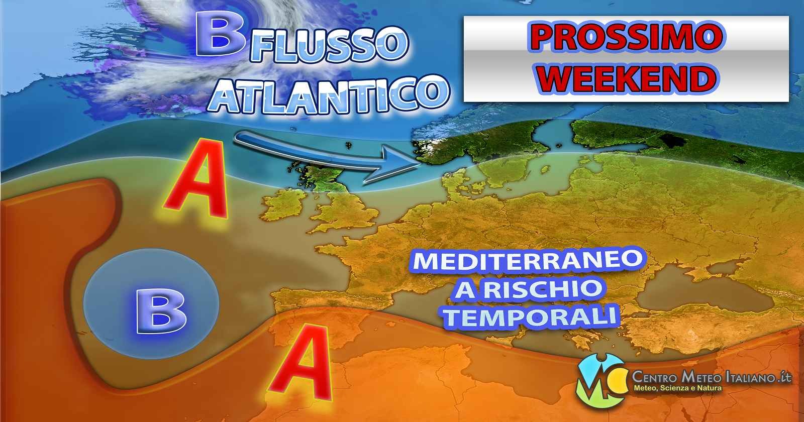 Meteo weekend: ancora temporali sparsi