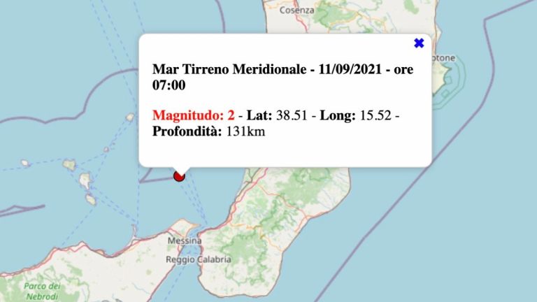 Terremoto in Sicilia oggi, 11 settembre 2021: scossa M 2.0 Mar Tirreno | Dati INGV Terremoto in Sicilia oggi, 11 settembre 2021: scossa M 2.0 Mar Tirreno | Dati INGV