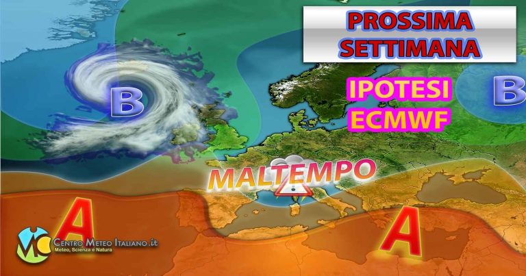 METEO – Nuova IRRUZIONE di MALTEMPO con TEMPORALI in arrivo verso l’ITALIA: ecco dove e quando colpirà