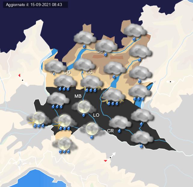 Forti temporali e nubifragi fra pomeriggio e sera sulla Lombardia - Centro Meteo Italiano