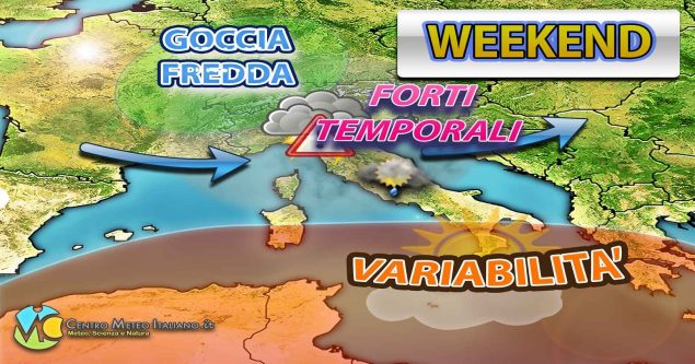 METEO - Nuovo IMPULSO PERTURBATO in arrivo nel WEEKEND con TEMPORALI, CALO TERMICO e NEVE, ma non ovunque