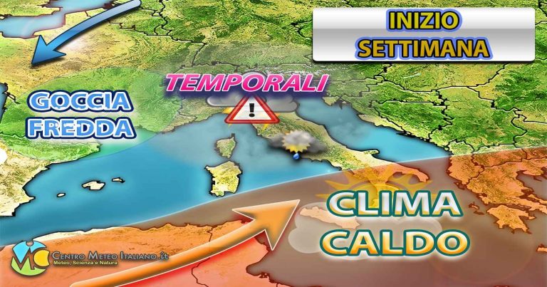 METEO – AUTUNNO a TUTTO GAS con MALTEMPO in arrivo in ITALIA anche ad INIZIO SETTIMANA, ecco dove